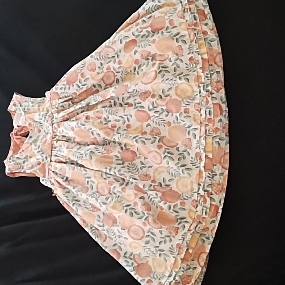 Tommy Bahama Citrus Fit & Flare Dress With Peek a Boo Back 4T 100% Cotton